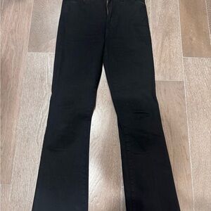 Mother Hustler Ankle Fray Black Women's Jeans